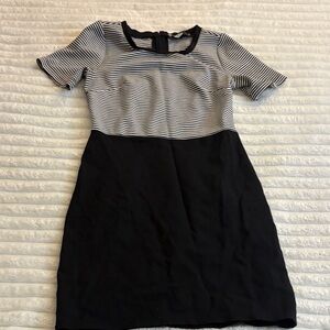 LOFT Monochrome Striped dress